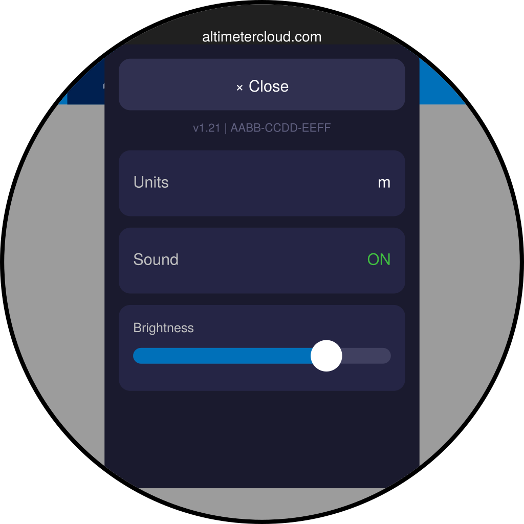 Pull-down settings overlay