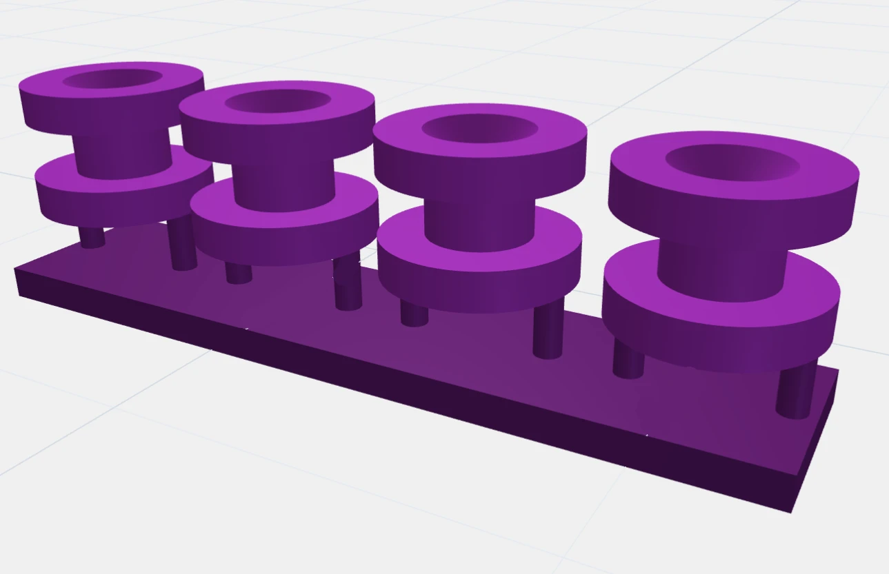 Rail buttons on base bar