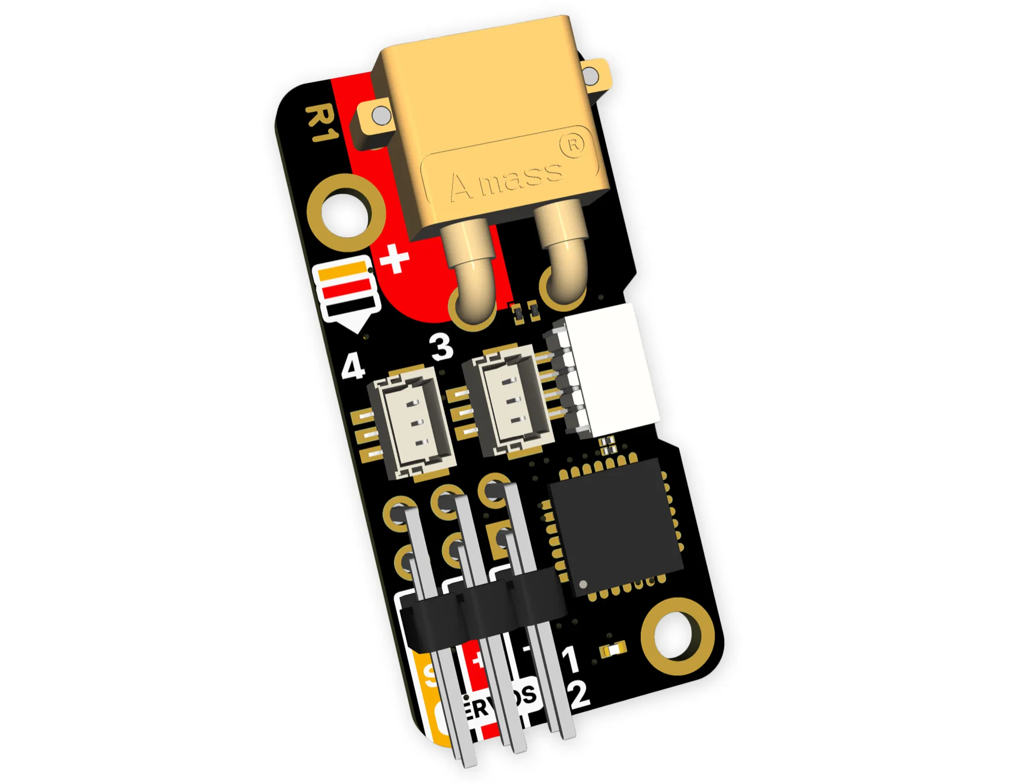 ServoRoc4 a 4 port servo expansion board for the Mercury V1